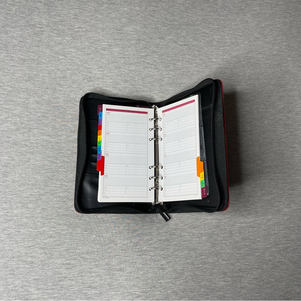 Running Mate Classic Leather Day Runner Express Agenda Zipper Notebook Binder